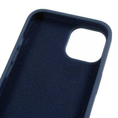 For iPhone 14 Scratch Proof Liquid Silicone Phone Case Back Protective Cover with Soft Lining