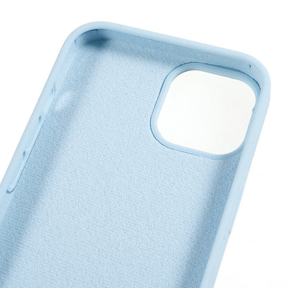 For iPhone 14 Scratch Proof Liquid Silicone Phone Case Back Protective Cover with Soft Lining