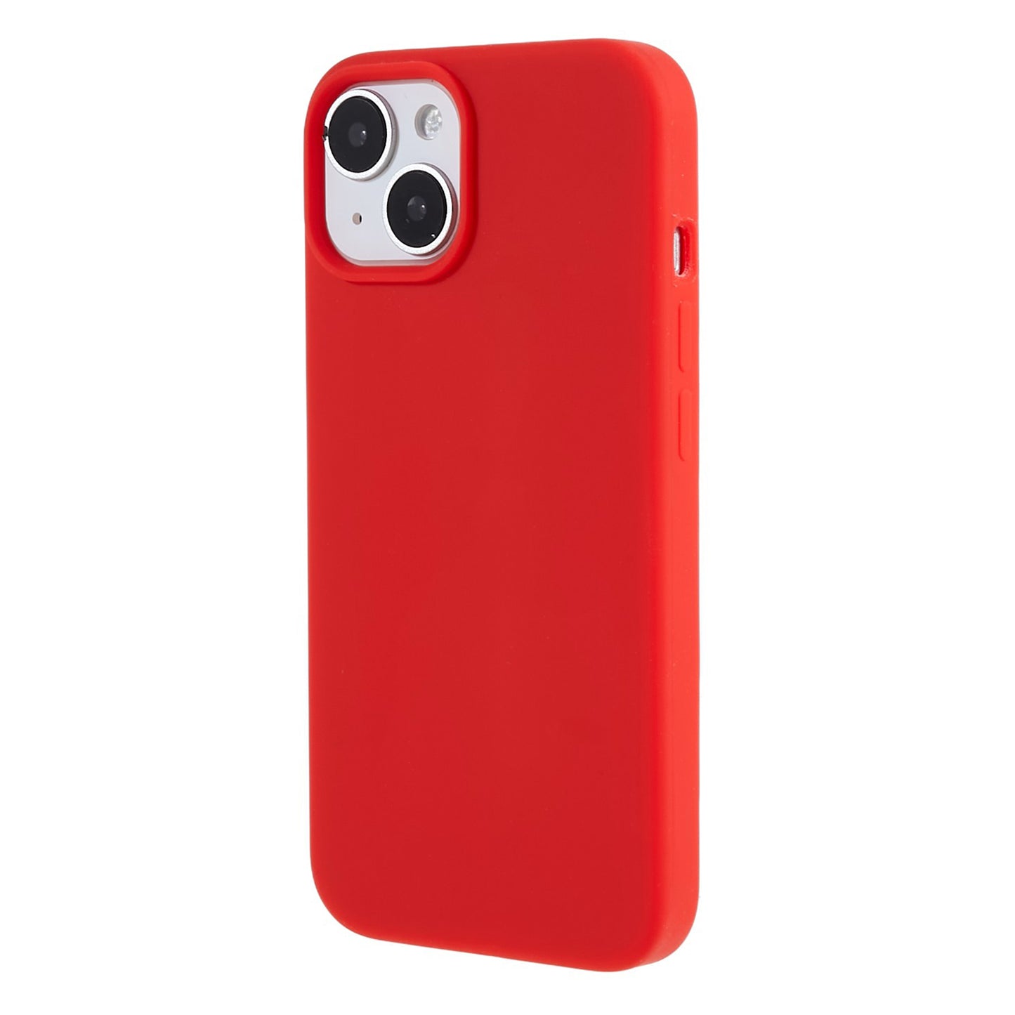 For iPhone 14 Scratch Proof Liquid Silicone Phone Case Back Protective Cover with Soft Lining