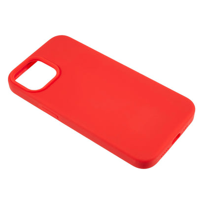 For iPhone 14 Scratch Proof Liquid Silicone Phone Case Back Protective Cover with Soft Lining