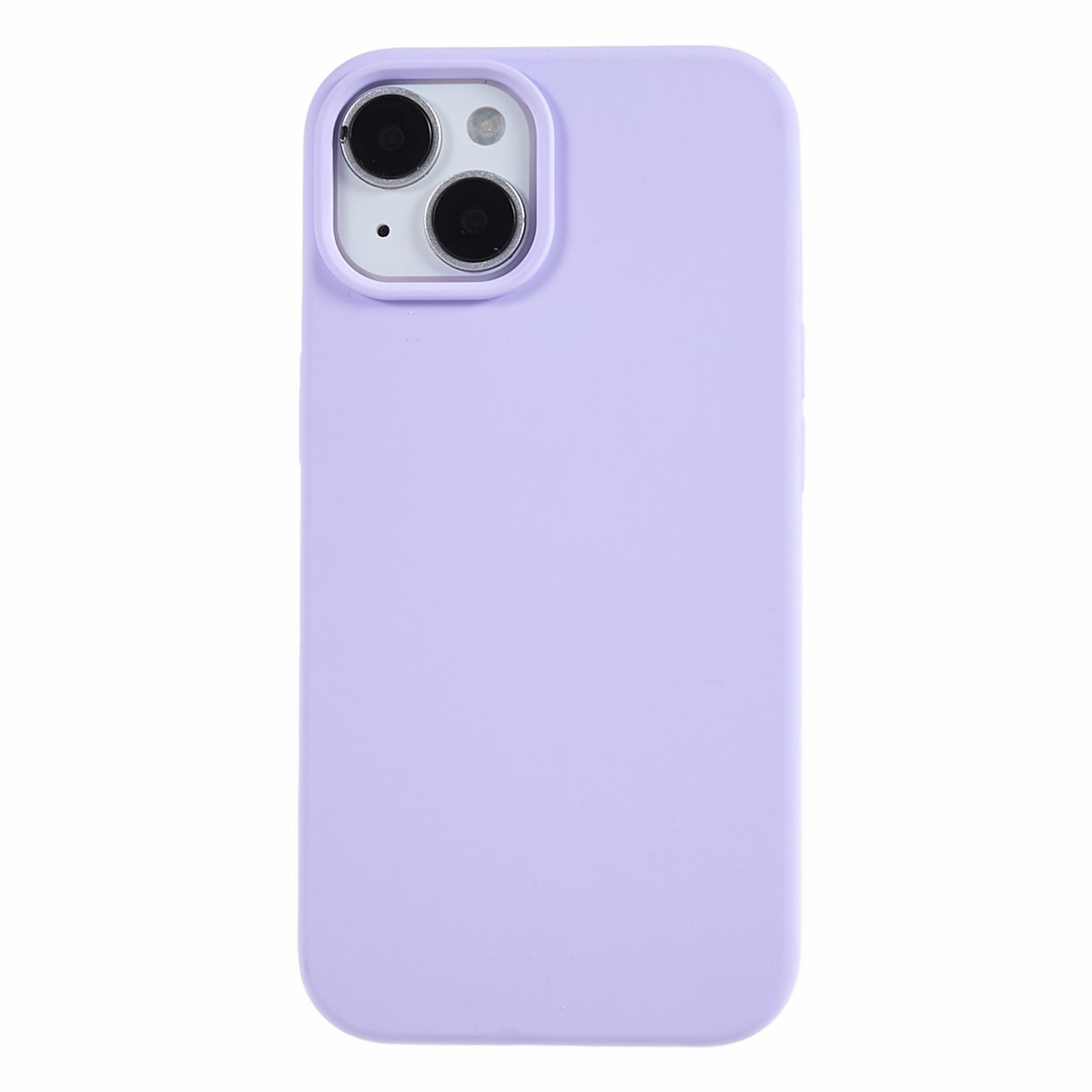 For iPhone 14 Scratch Proof Liquid Silicone Phone Case Back Protective Cover with Soft Lining