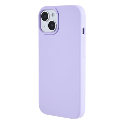 For iPhone 14 Scratch Proof Liquid Silicone Phone Case Back Protective Cover with Soft Lining