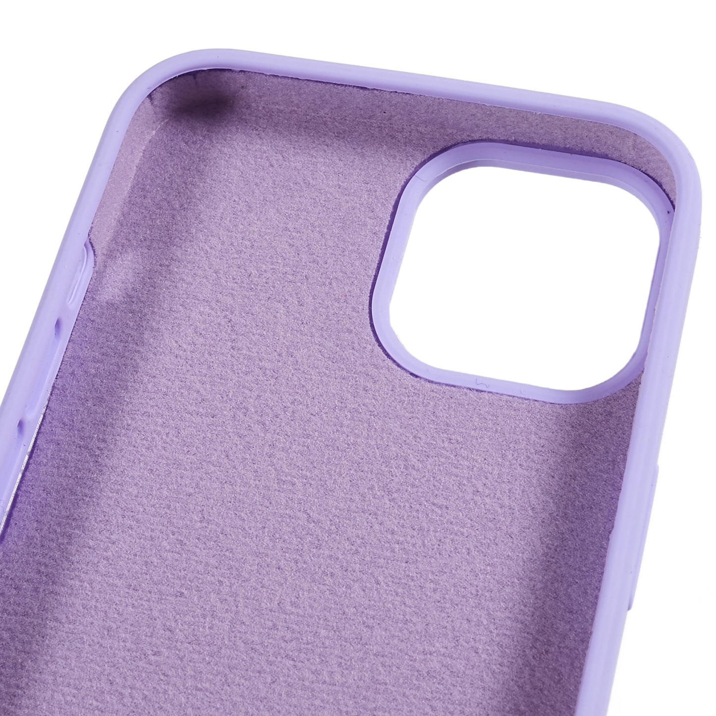 For iPhone 14 Scratch Proof Liquid Silicone Phone Case Back Protective Cover with Soft Lining