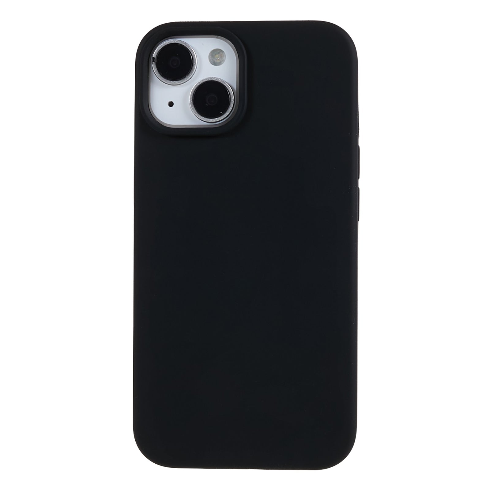 For iPhone 13 6.1 inch Shockproof Liquid Silicone Phone Case Back Protective Cover with Soft Lining