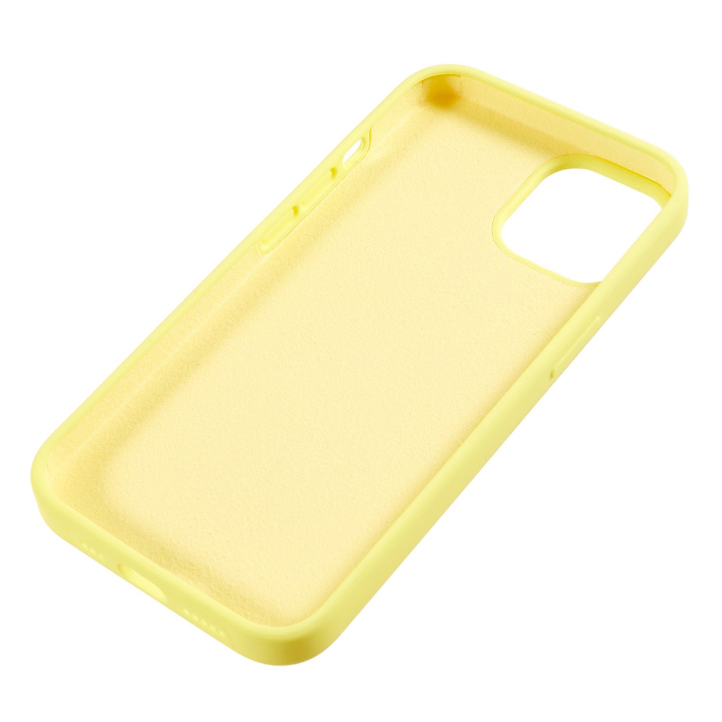 For iPhone 13 6.1 inch Shockproof Liquid Silicone Phone Case Back Protective Cover with Soft Lining