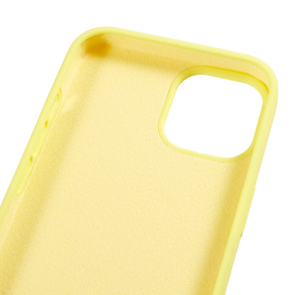 For iPhone 13 6.1 inch Shockproof Liquid Silicone Phone Case Back Protective Cover with Soft Lining