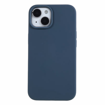 For iPhone 13 6.1 inch Shockproof Liquid Silicone Phone Case Back Protective Cover with Soft Lining