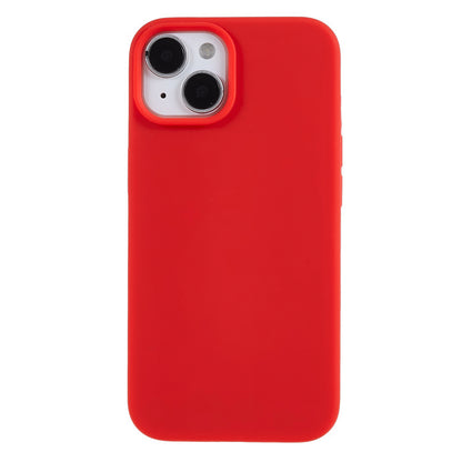 For iPhone 13 6.1 inch Shockproof Liquid Silicone Phone Case Back Protective Cover with Soft Lining