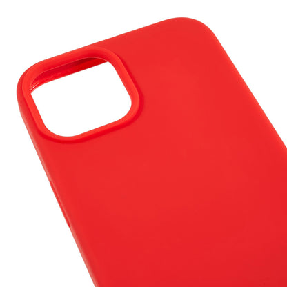 For iPhone 13 6.1 inch Shockproof Liquid Silicone Phone Case Back Protective Cover with Soft Lining