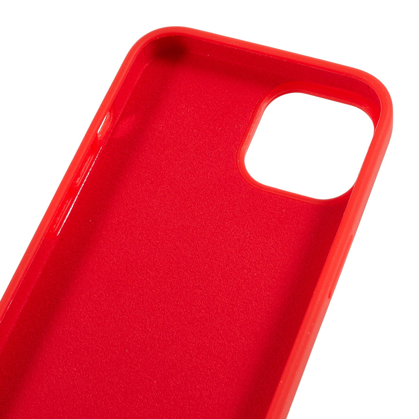 For iPhone 13 6.1 inch Shockproof Liquid Silicone Phone Case Back Protective Cover with Soft Lining