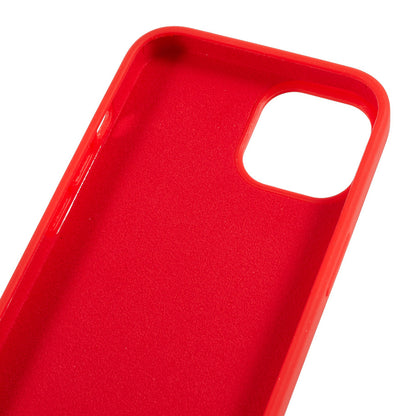For iPhone 13 6.1 inch Shockproof Liquid Silicone Phone Case Back Protective Cover with Soft Lining