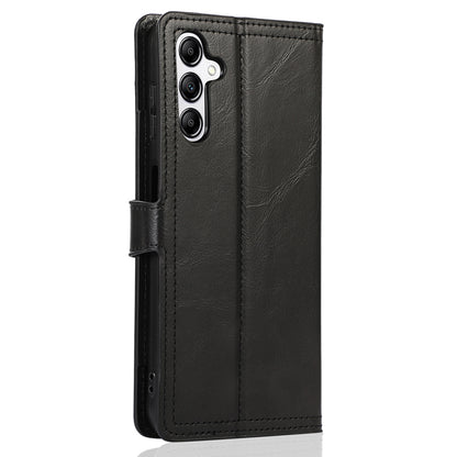 For Samsung Galaxy A14 5G PU Leather Magnetic Clasp Phone Cover Zipper Pocket Wallet Stand Case