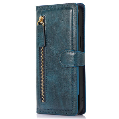 For Samsung Galaxy A14 5G PU Leather Magnetic Clasp Phone Cover Zipper Pocket Wallet Stand Case