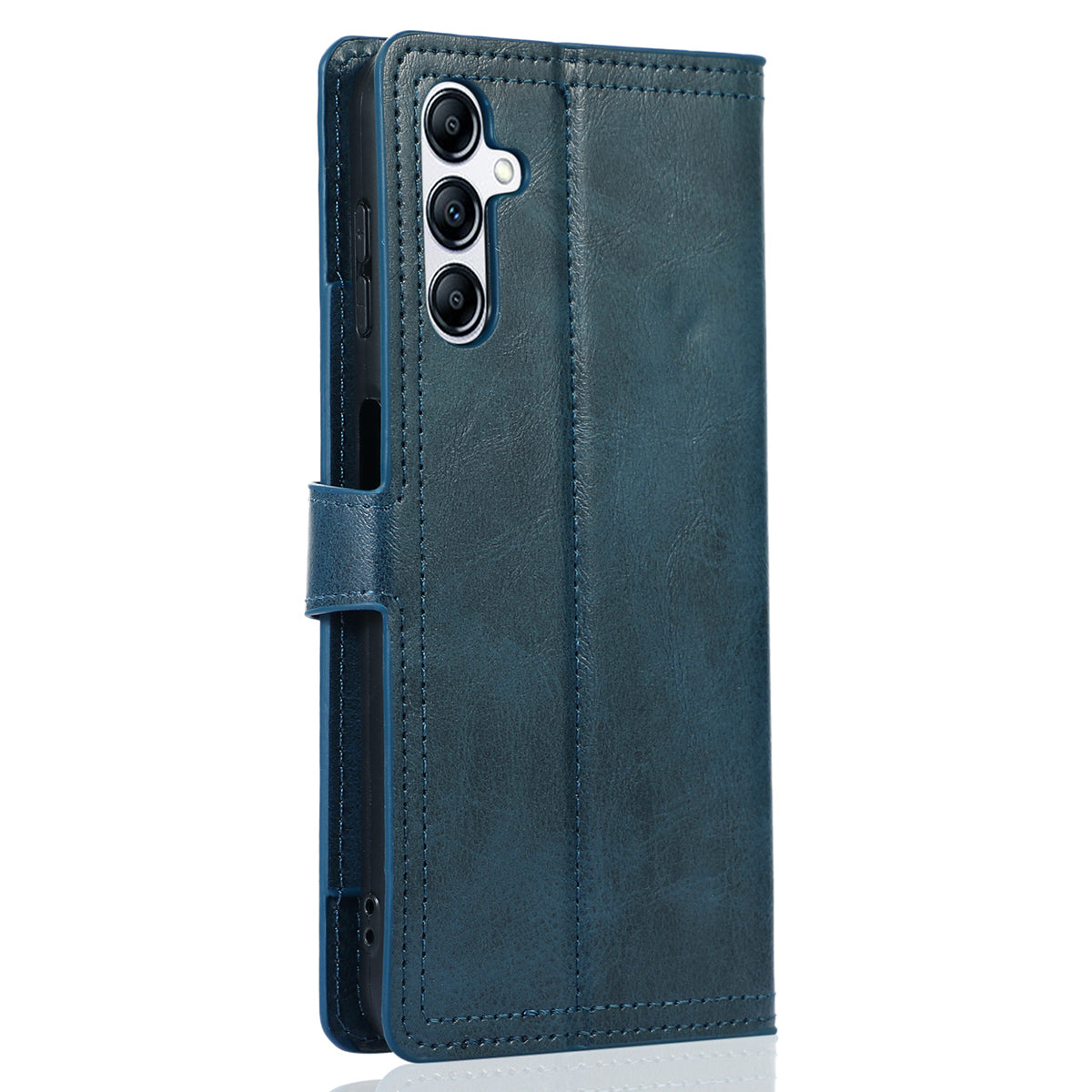 For Samsung Galaxy A14 5G PU Leather Magnetic Clasp Phone Cover Zipper Pocket Wallet Stand Case