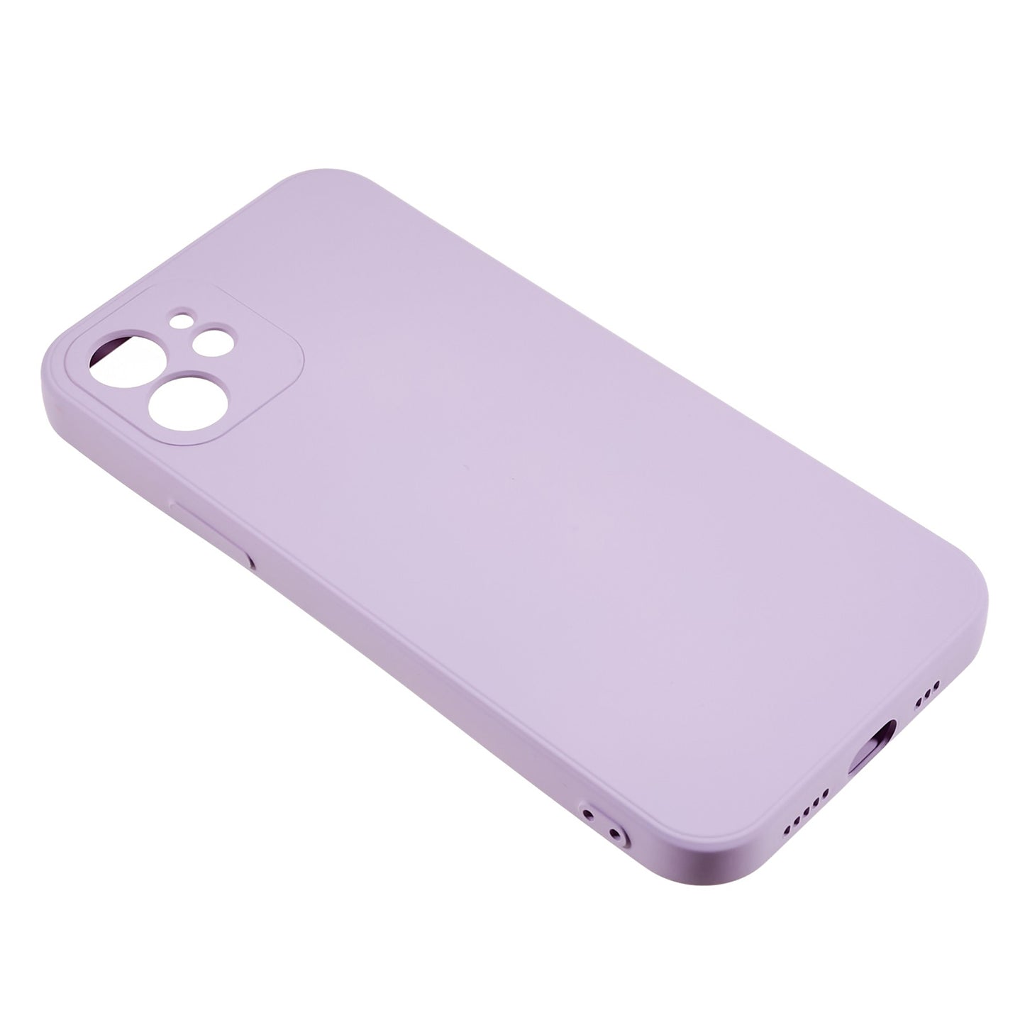 For iPhone 12 6.1 inch Rubberized TPU Phone Case Fiber Lining Fall Proof Protective Cover