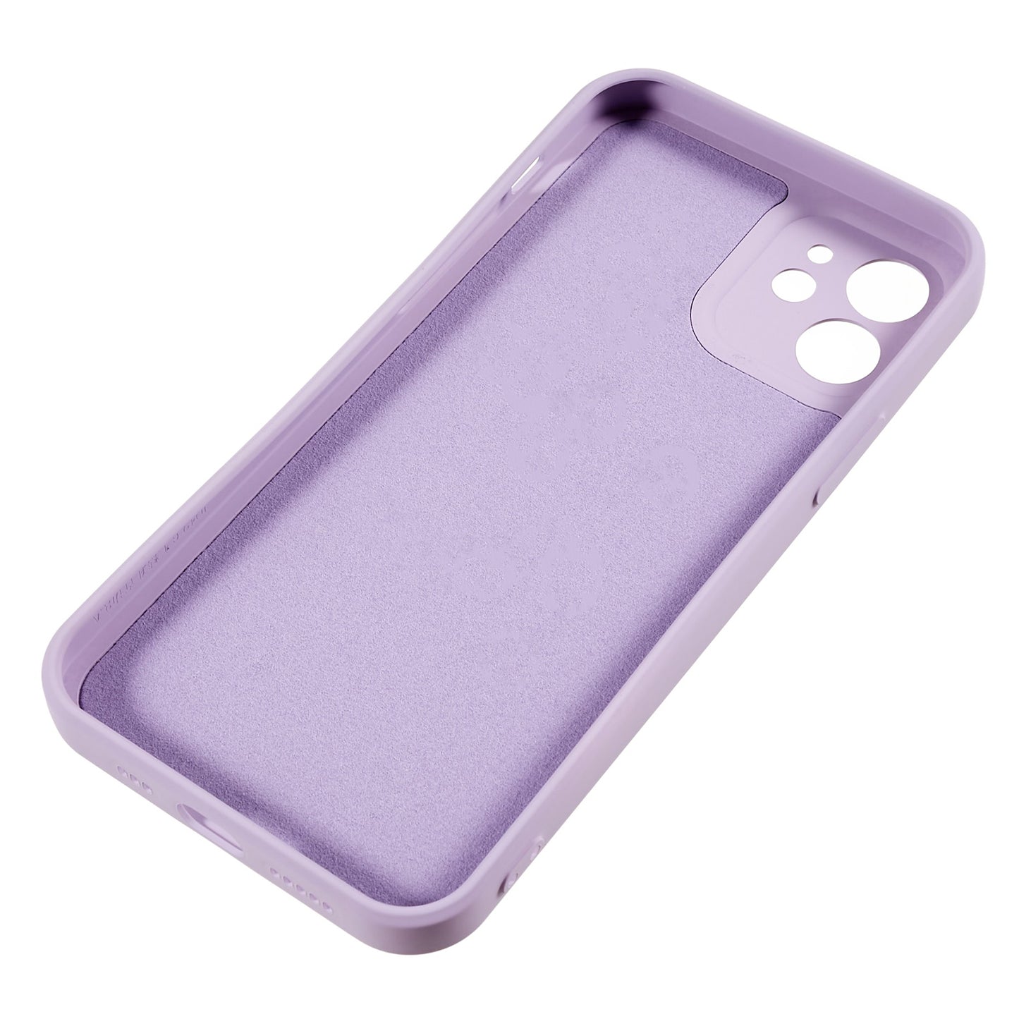 For iPhone 12 6.1 inch Rubberized TPU Phone Case Fiber Lining Fall Proof Protective Cover