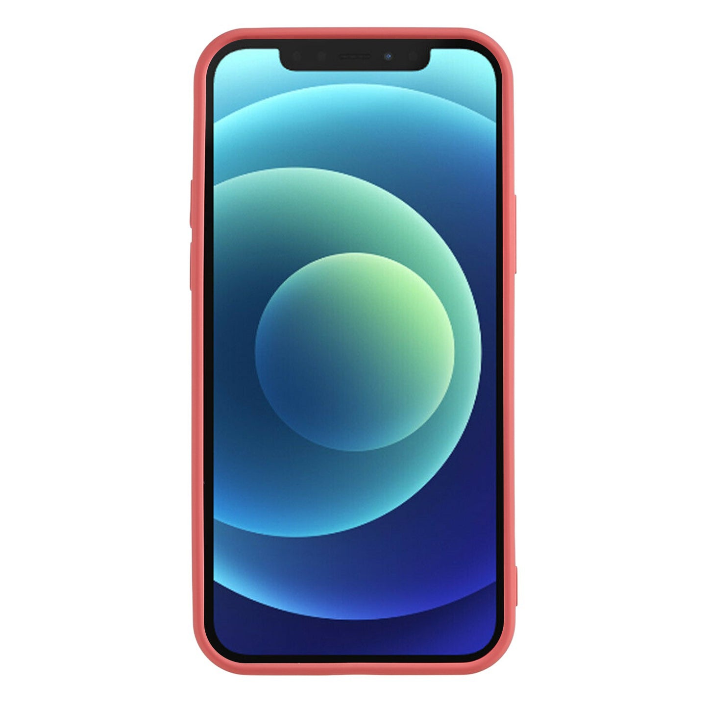 For iPhone 12 6.1 inch Rubberized TPU Phone Case Fiber Lining Fall Proof Protective Cover