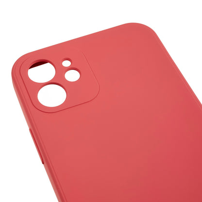 For iPhone 12 6.1 inch Rubberized TPU Phone Case Fiber Lining Fall Proof Protective Cover