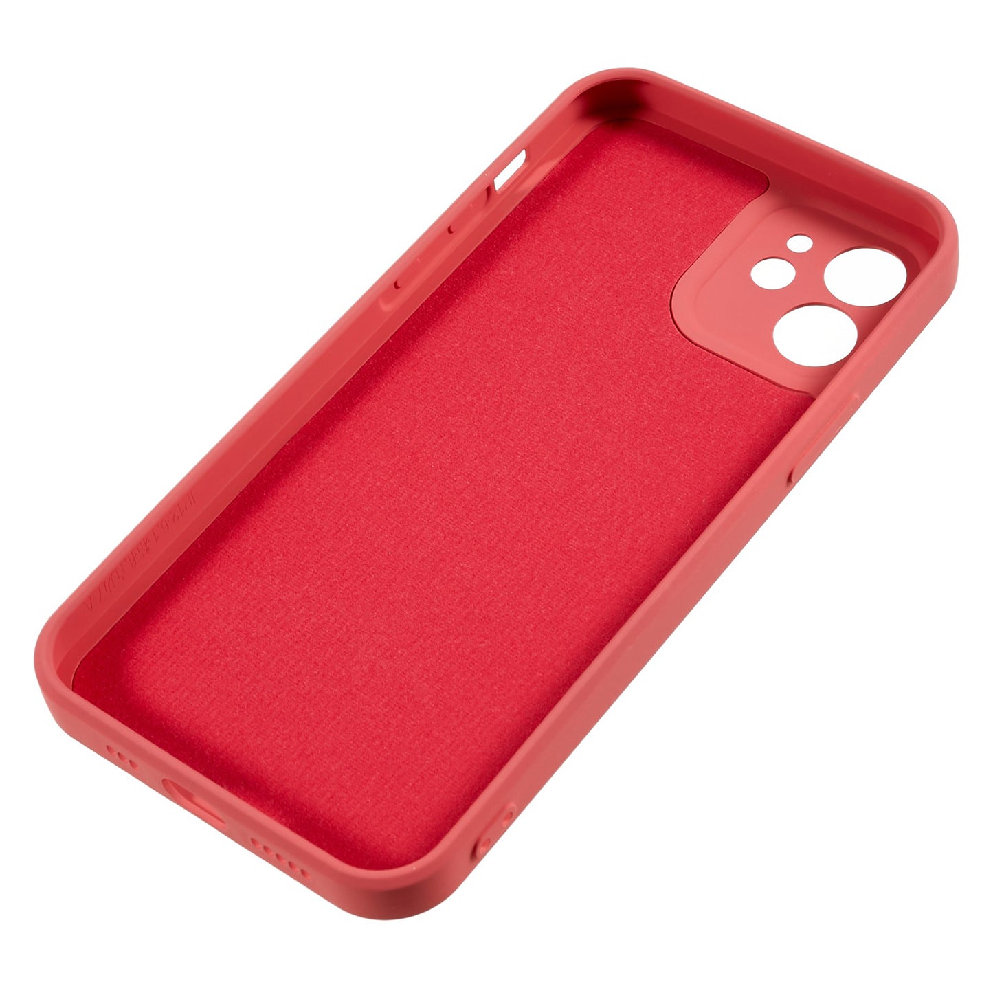 For iPhone 12 6.1 inch Rubberized TPU Phone Case Fiber Lining Fall Proof Protective Cover