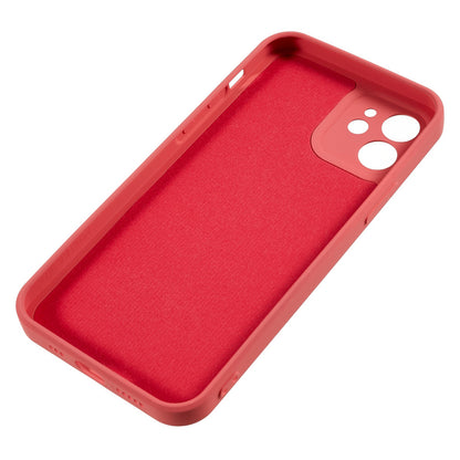 For iPhone 12 6.1 inch Rubberized TPU Phone Case Fiber Lining Fall Proof Protective Cover