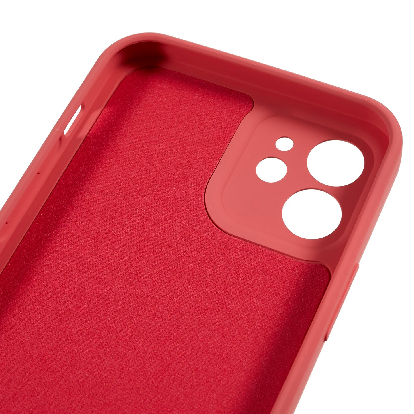 For iPhone 12 6.1 inch Rubberized TPU Phone Case Fiber Lining Fall Proof Protective Cover