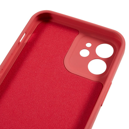 For iPhone 12 6.1 inch Rubberized TPU Phone Case Fiber Lining Fall Proof Protective Cover