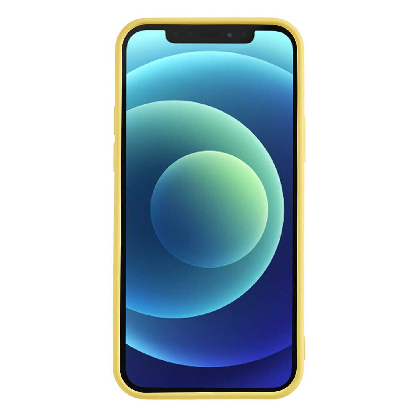 For iPhone 12 6.1 inch Rubberized TPU Phone Case Fiber Lining Fall Proof Protective Cover