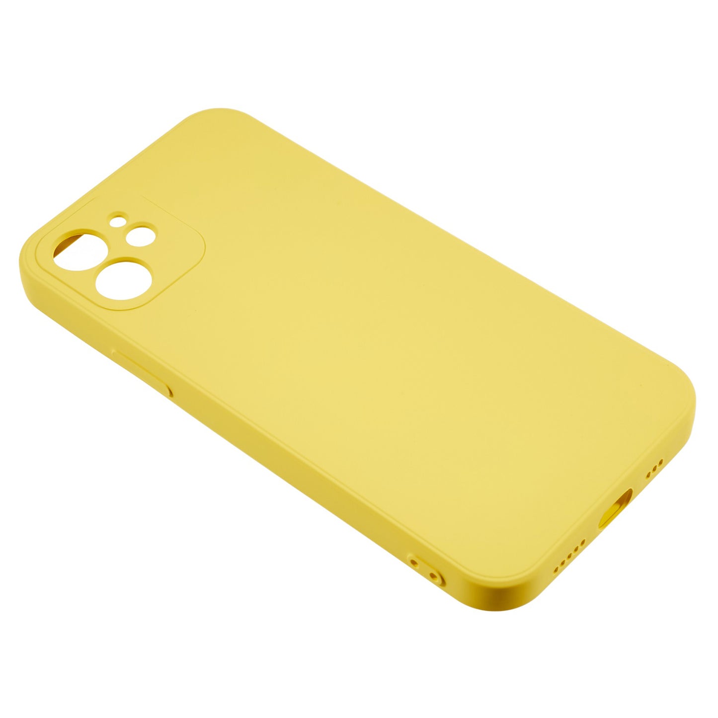 For iPhone 12 6.1 inch Rubberized TPU Phone Case Fiber Lining Fall Proof Protective Cover