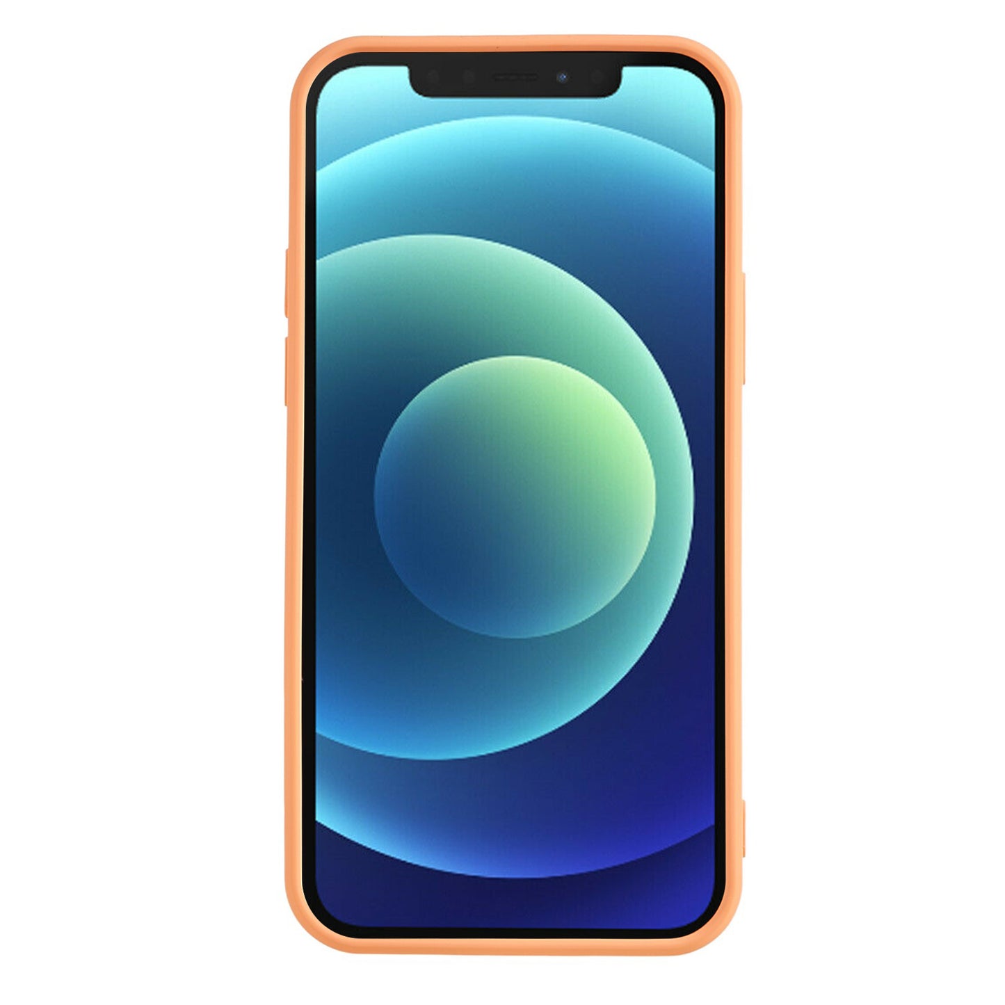 For iPhone 12 6.1 inch Rubberized TPU Phone Case Fiber Lining Fall Proof Protective Cover