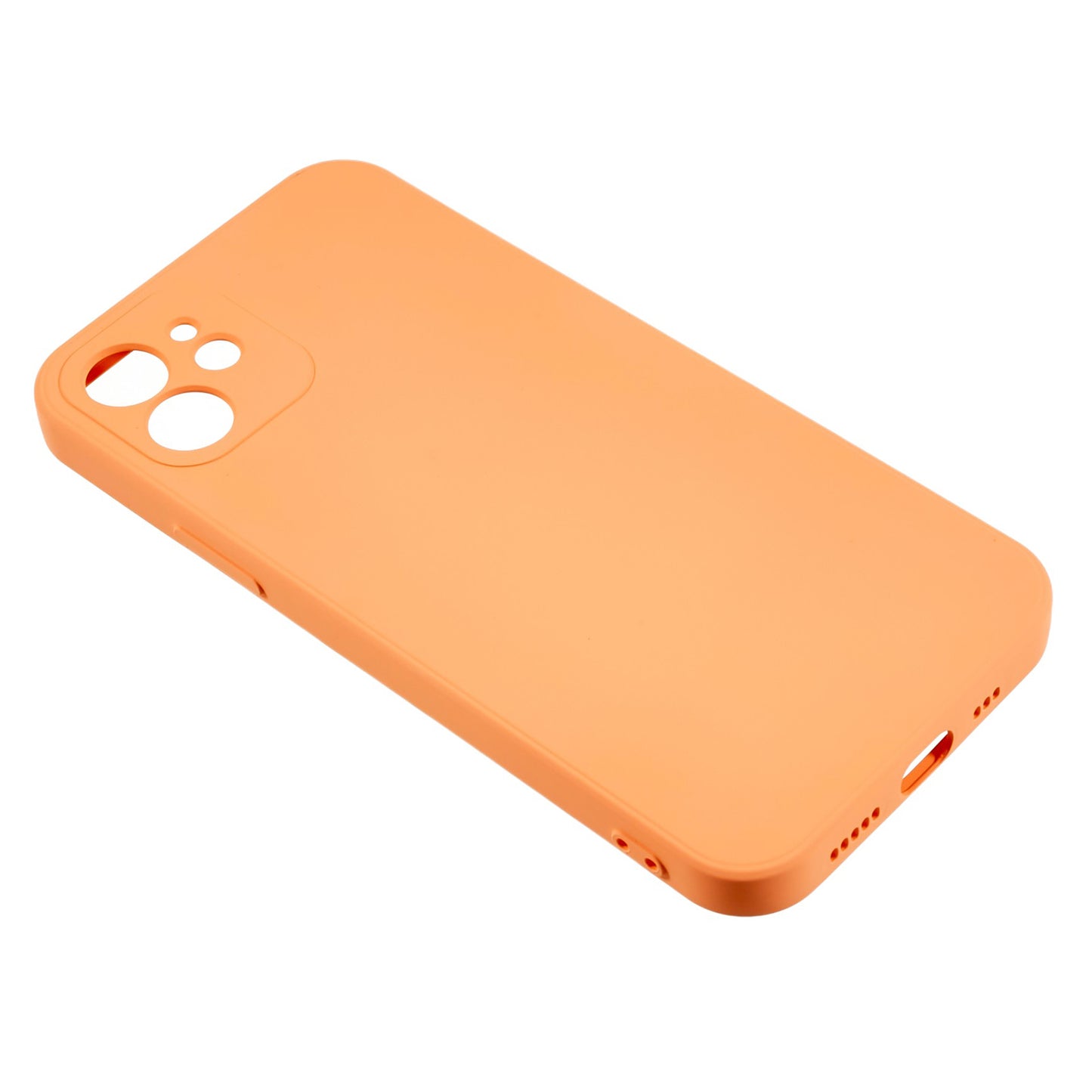 For iPhone 12 6.1 inch Rubberized TPU Phone Case Fiber Lining Fall Proof Protective Cover