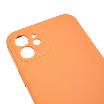 For iPhone 12 6.1 inch Rubberized TPU Phone Case Fiber Lining Fall Proof Protective Cover