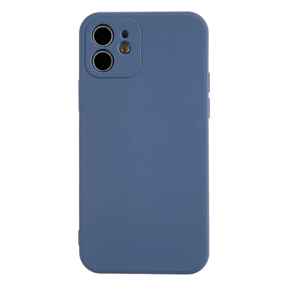 For iPhone 12 6.1 inch Rubberized TPU Phone Case Fiber Lining Fall Proof Protective Cover