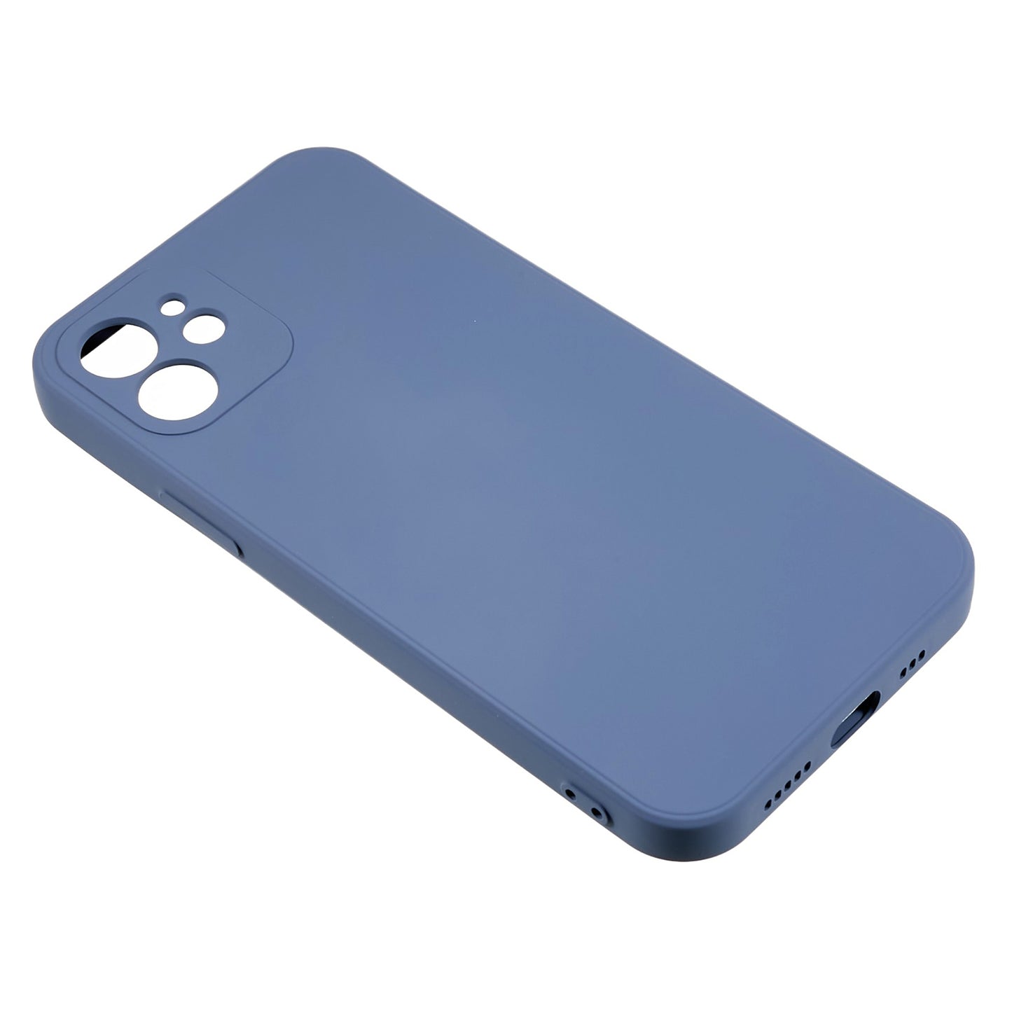 For iPhone 12 6.1 inch Rubberized TPU Phone Case Fiber Lining Fall Proof Protective Cover