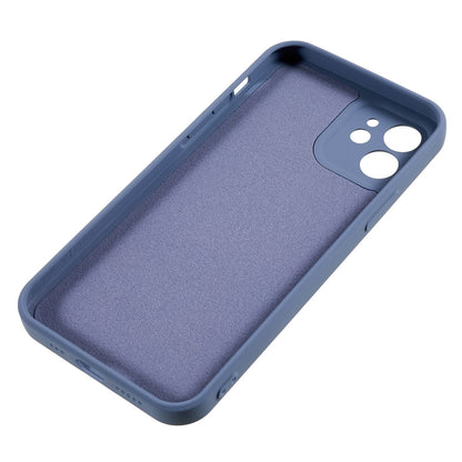 For iPhone 12 6.1 inch Rubberized TPU Phone Case Fiber Lining Fall Proof Protective Cover