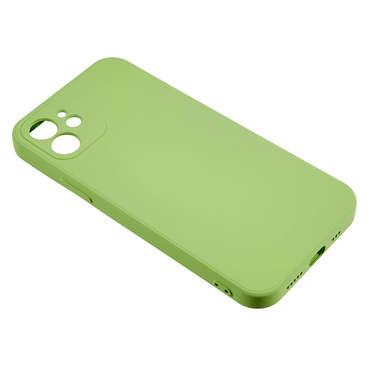 For iPhone 12 6.1 inch Rubberized TPU Phone Case Fiber Lining Fall Proof Protective Cover
