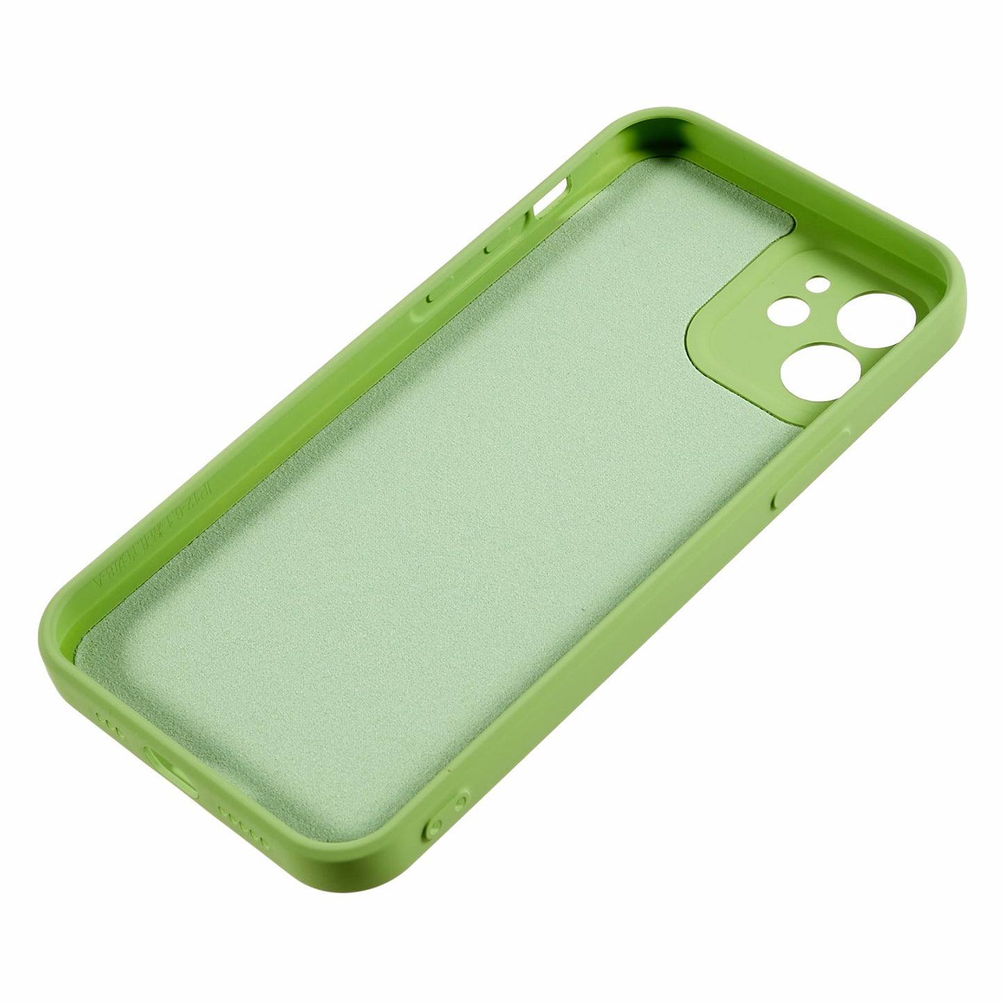 For iPhone 12 6.1 inch Rubberized TPU Phone Case Fiber Lining Fall Proof Protective Cover