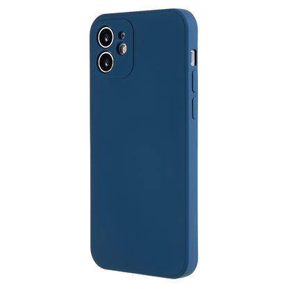 For iPhone 12 6.1 inch Rubberized TPU Phone Case Fiber Lining Fall Proof Protective Cover