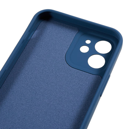 For iPhone 12 6.1 inch Rubberized TPU Phone Case Fiber Lining Fall Proof Protective Cover