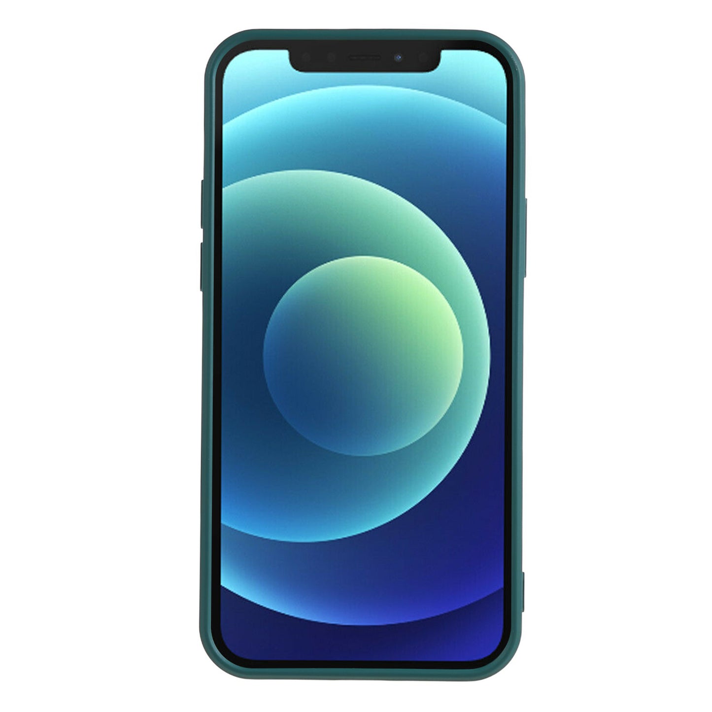 For iPhone 12 6.1 inch Rubberized TPU Phone Case Fiber Lining Fall Proof Protective Cover