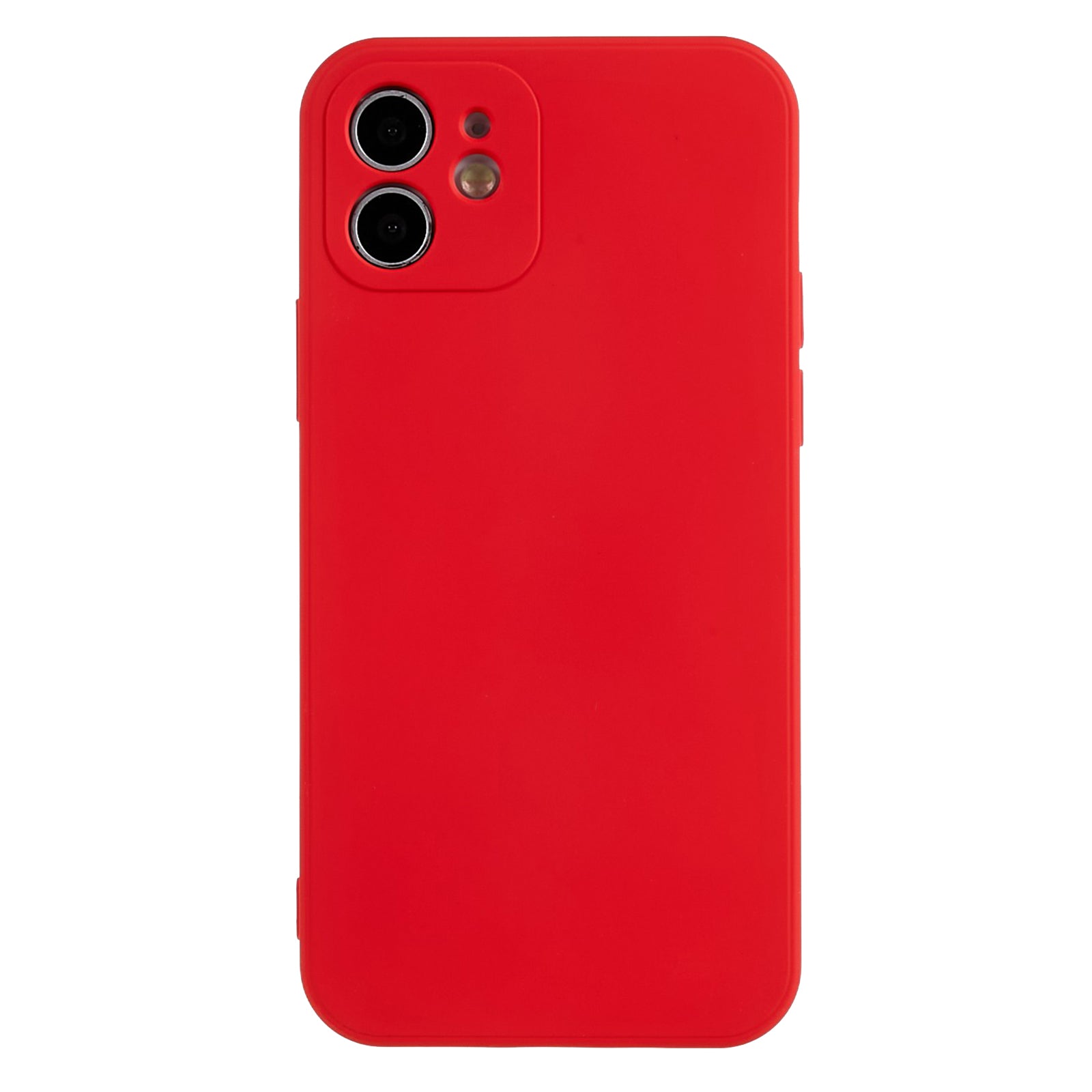 For iPhone 12 6.1 inch Rubberized TPU Phone Case Fiber Lining Fall Proof Protective Cover