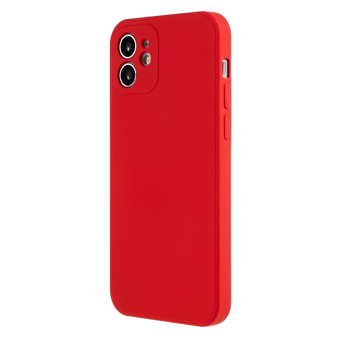 For iPhone 12 6.1 inch Rubberized TPU Phone Case Fiber Lining Fall Proof Protective Cover