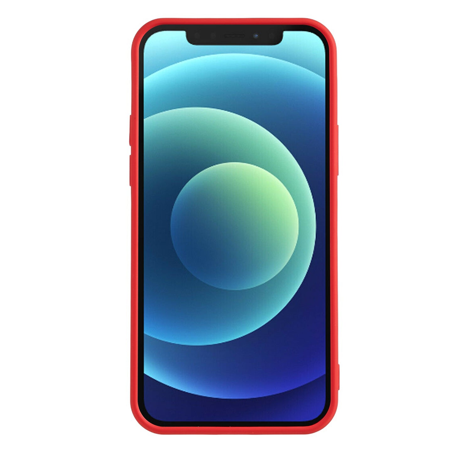 For iPhone 12 6.1 inch Rubberized TPU Phone Case Fiber Lining Fall Proof Protective Cover