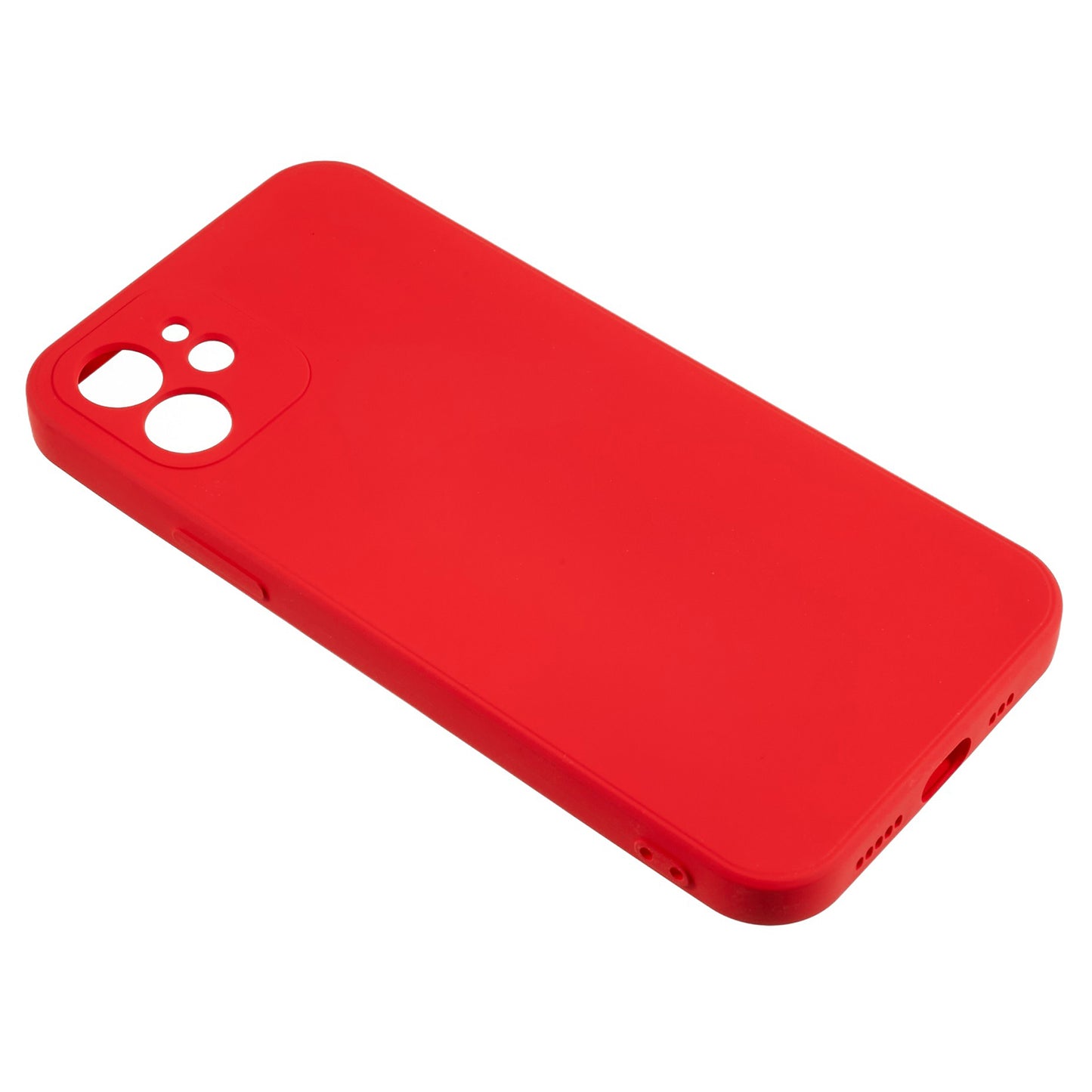 For iPhone 12 6.1 inch Rubberized TPU Phone Case Fiber Lining Fall Proof Protective Cover