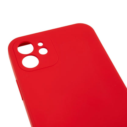 For iPhone 12 6.1 inch Rubberized TPU Phone Case Fiber Lining Fall Proof Protective Cover