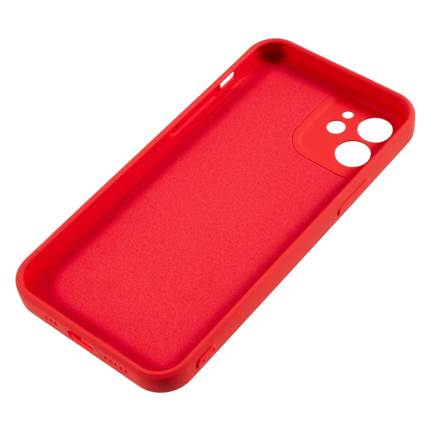 For iPhone 12 6.1 inch Rubberized TPU Phone Case Fiber Lining Fall Proof Protective Cover