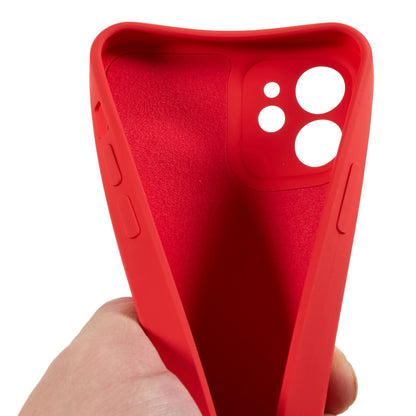 For iPhone 12 6.1 inch Rubberized TPU Phone Case Fiber Lining Fall Proof Protective Cover