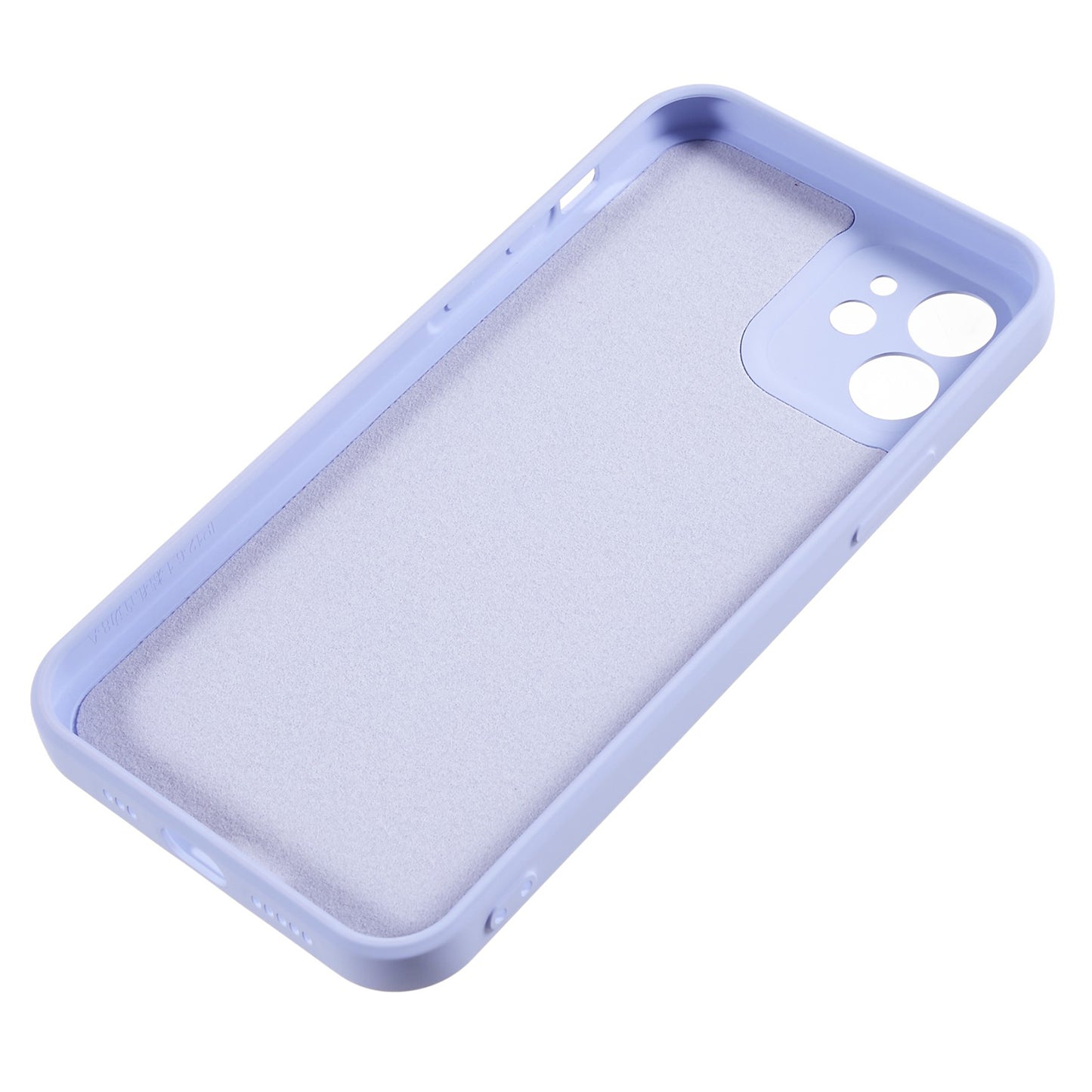 For iPhone 12 6.1 inch Rubberized TPU Phone Case Fiber Lining Fall Proof Protective Cover