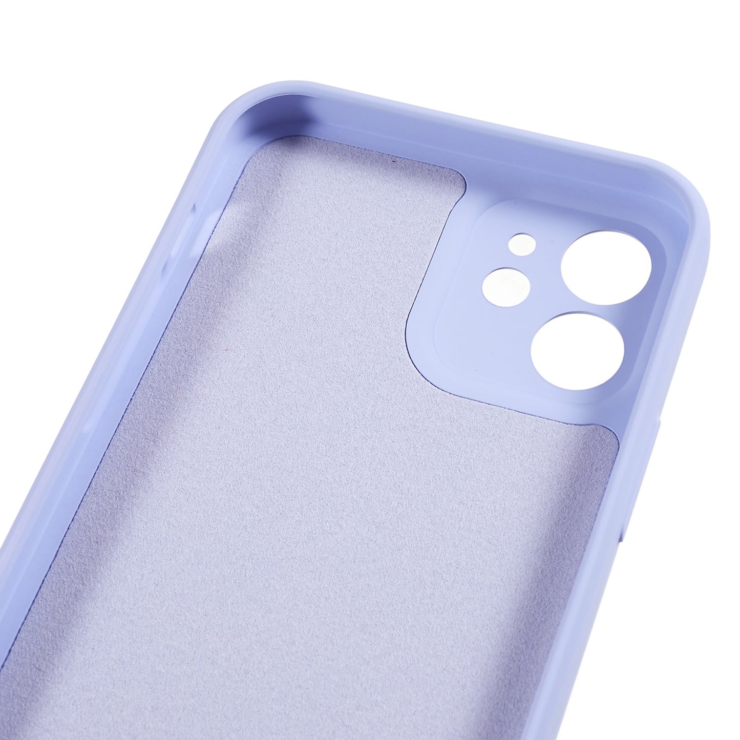 For iPhone 12 6.1 inch Rubberized TPU Phone Case Fiber Lining Fall Proof Protective Cover