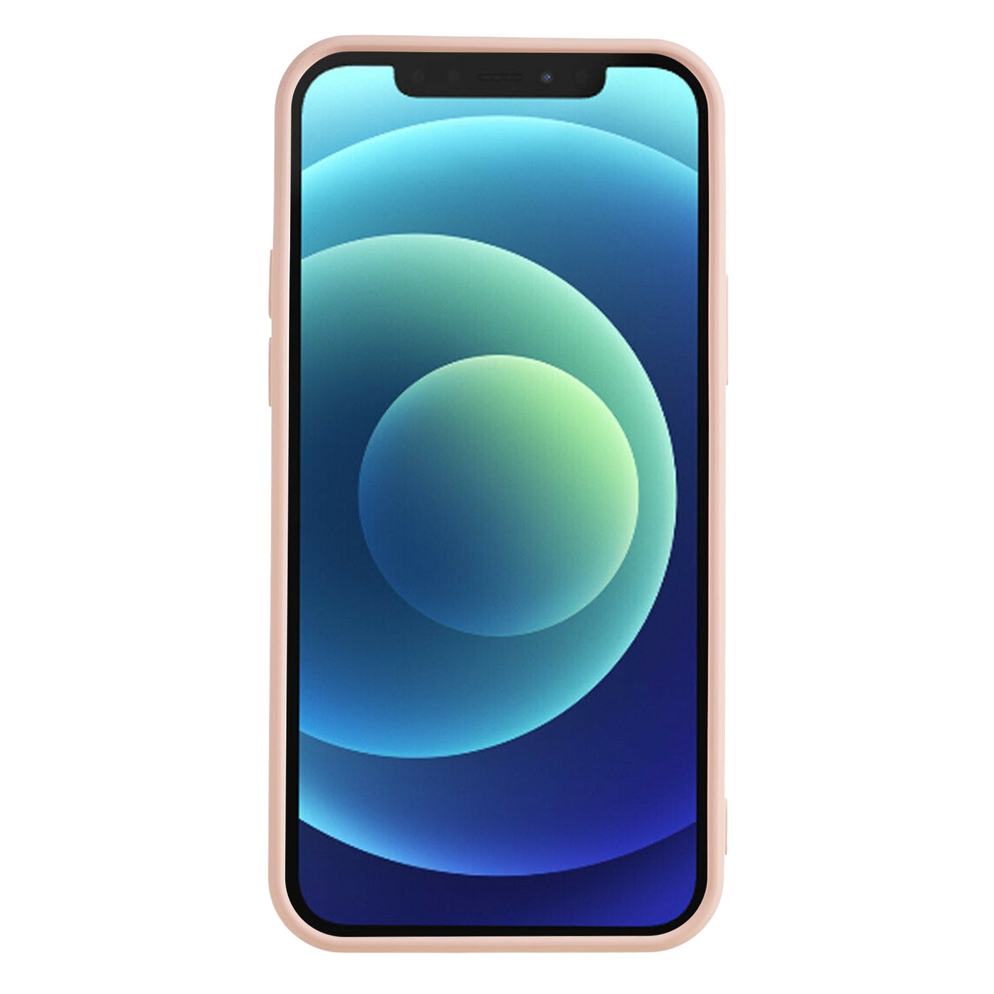 For iPhone 12 6.1 inch Rubberized TPU Phone Case Fiber Lining Fall Proof Protective Cover