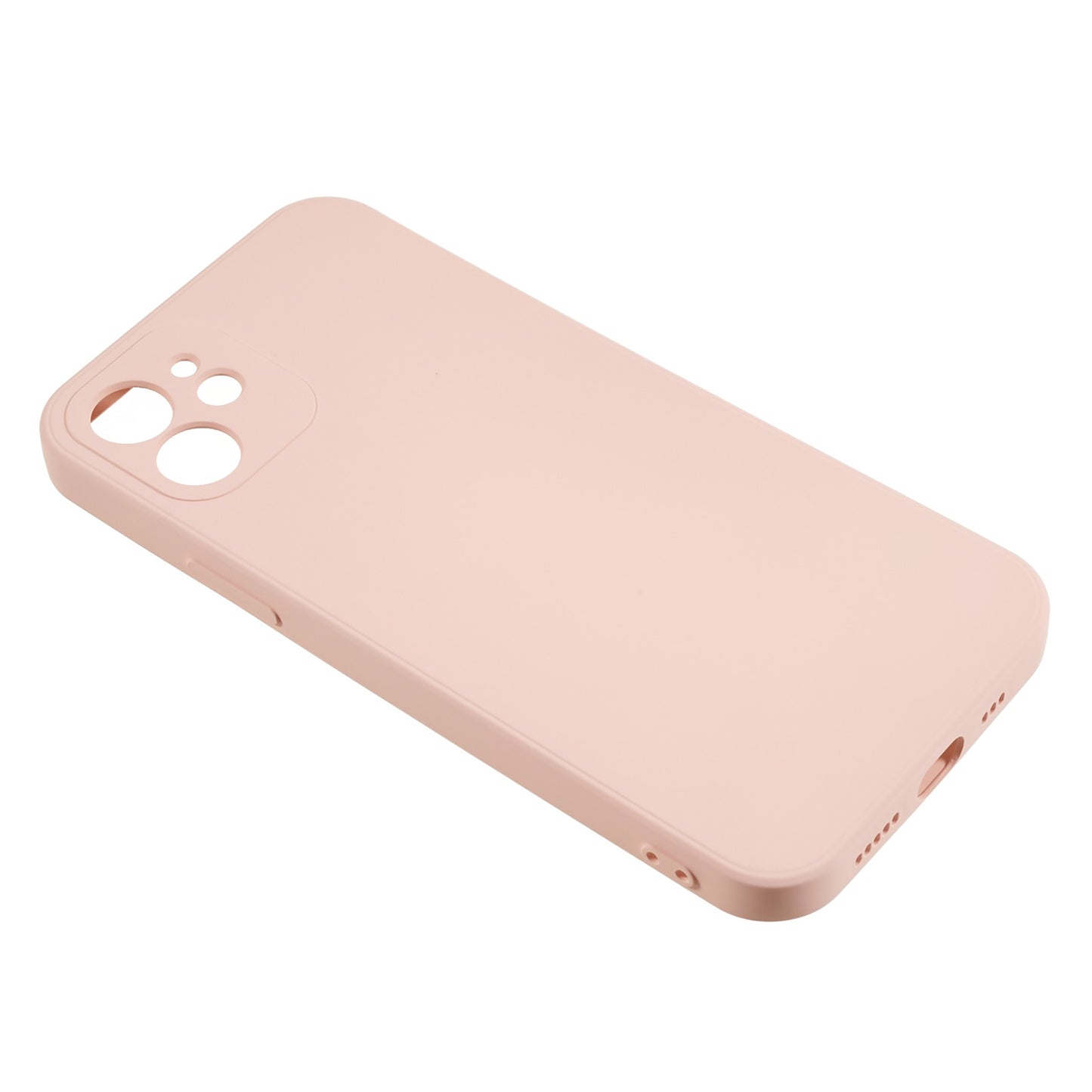 For iPhone 12 6.1 inch Rubberized TPU Phone Case Fiber Lining Fall Proof Protective Cover